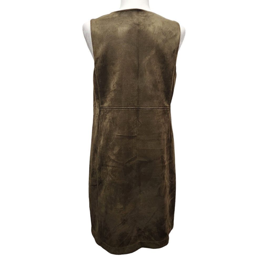 Adrianna Papell Faux Scuba Suede Sleeveless Shift Dress, 8 - Picture 6 of 9